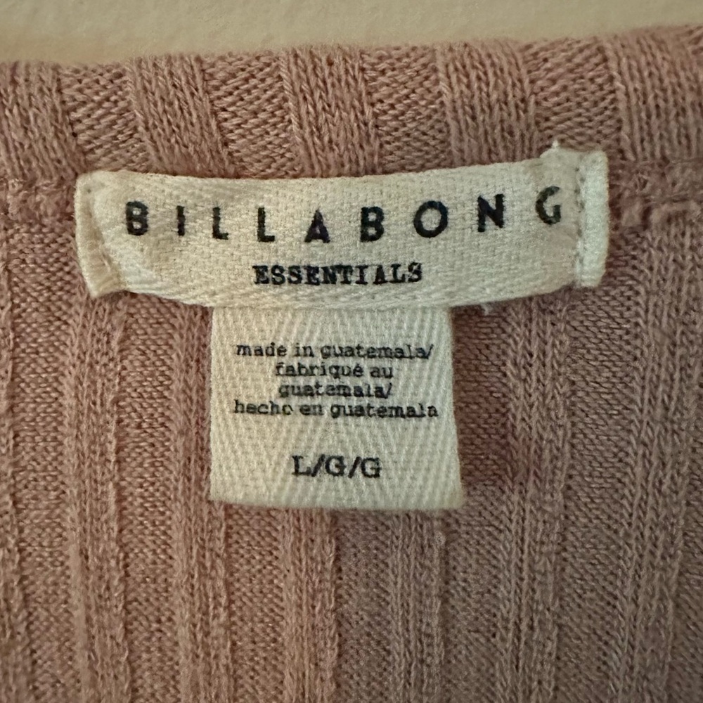 Billabong Essentials Ribbed Cropped Sweater LG - Picture 5 of 6